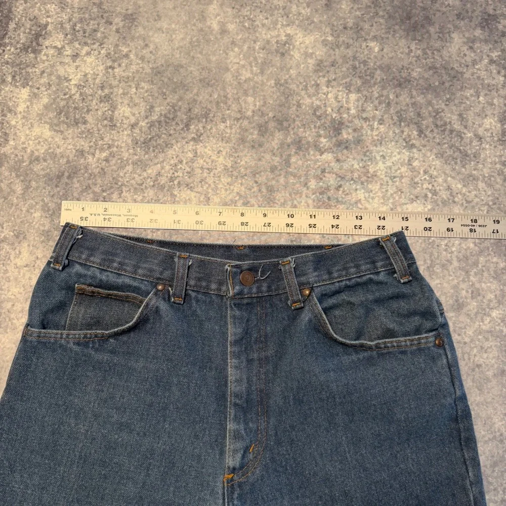 Vintage 70s JCPenney Plain Pockets Jeans Mens Straight Leg Scovill Zip 30x28